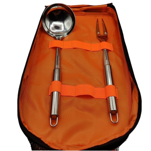 Sharper Image Camp Kitchen Cooking Utensils Travel Organizer Grill Accessories - Picture 2 of 7